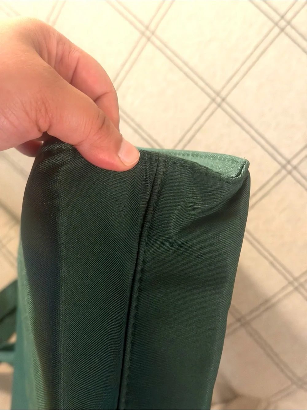Prada Green Messenger Tote Bag with rare 2 large divided pockets